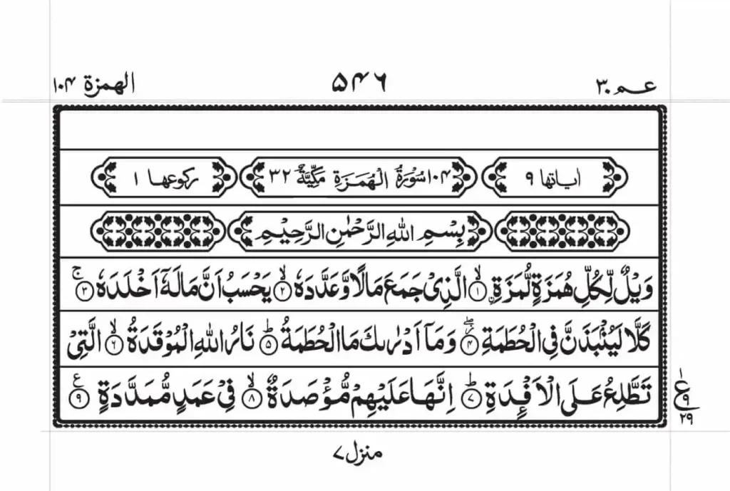 Surah Al Humazah Read Online