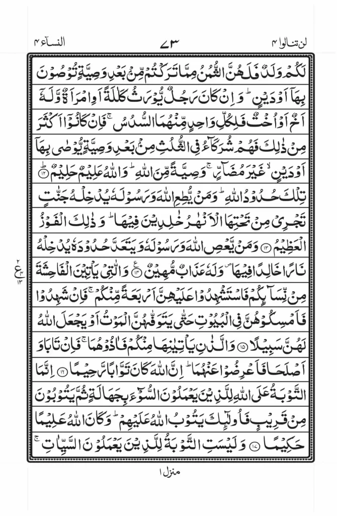 Surah Nisa PDF Read Online 4