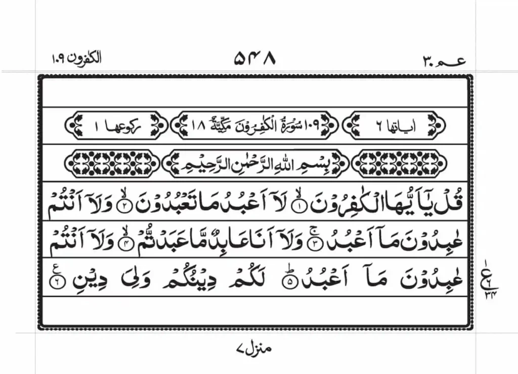 Surah Al Kafirun Read Online