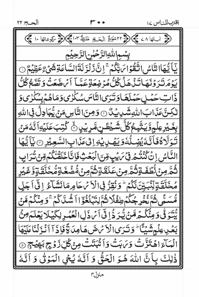  surah hajj 1