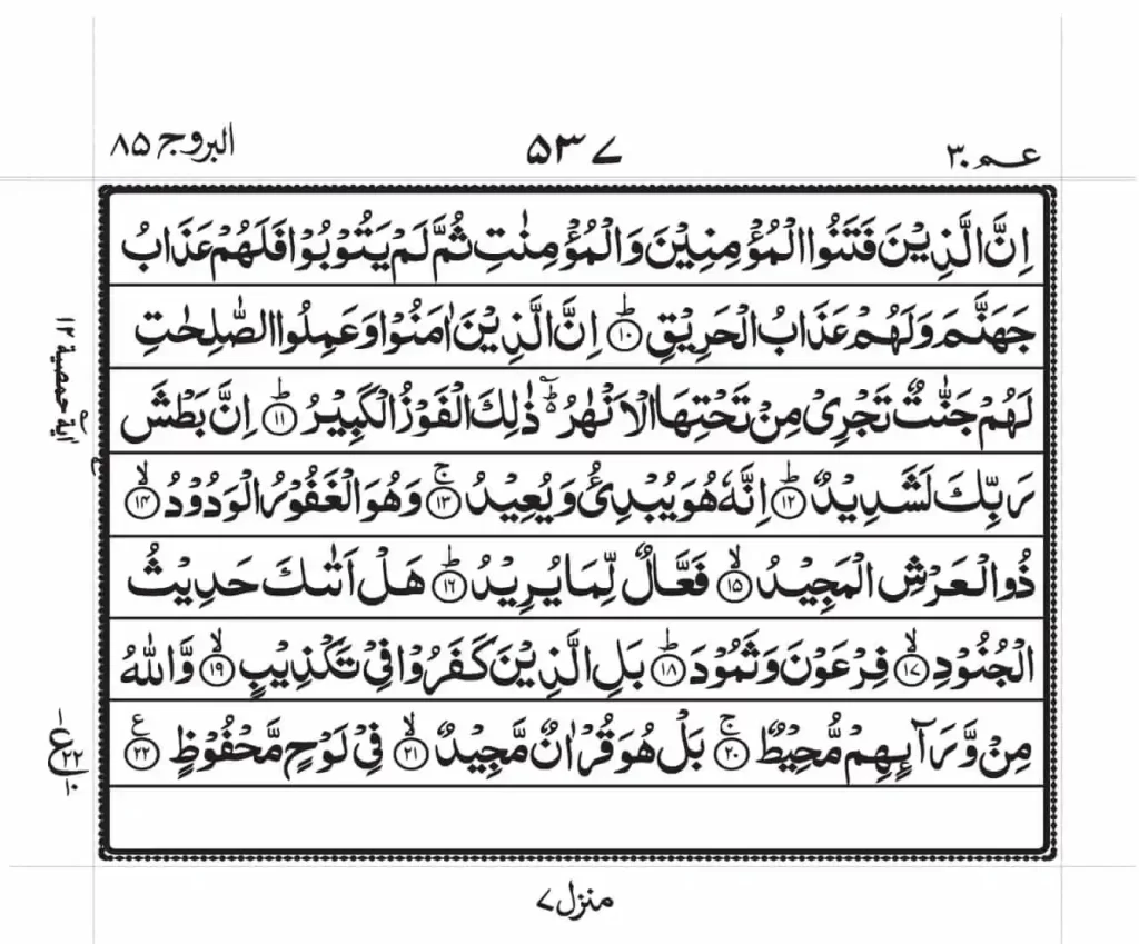 Surah Buruj Read Online 2