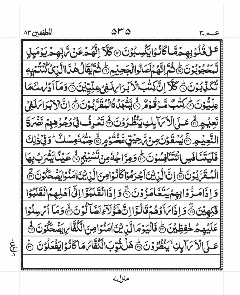 Surah Mutaffifin Read Online 2