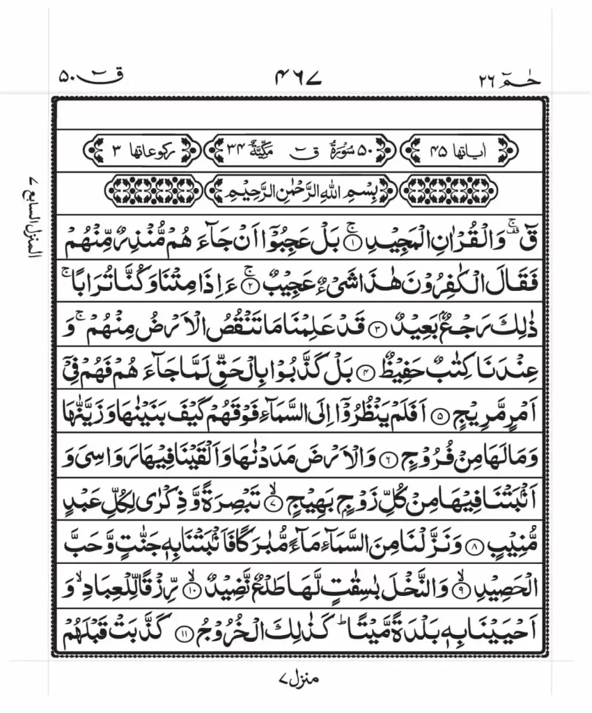 Surah Qaf Read Online 1