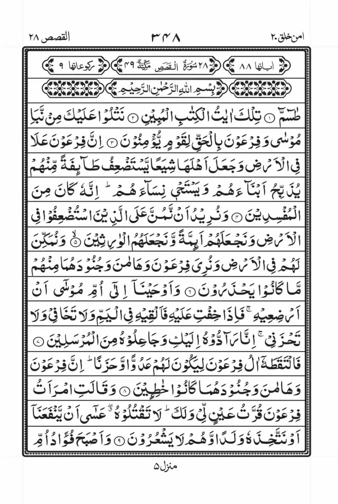 Surah Qasas pdf 1