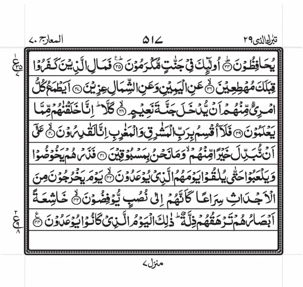 Surah Maarij Read Online 3