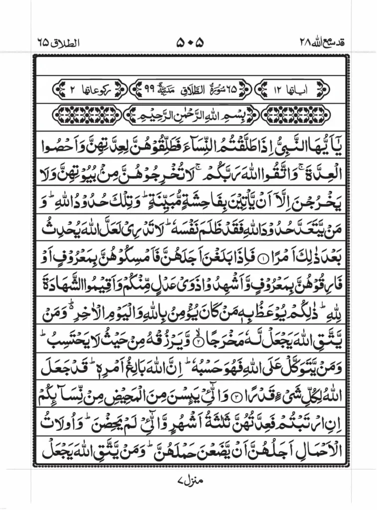 Surah Talaq Read Online 1