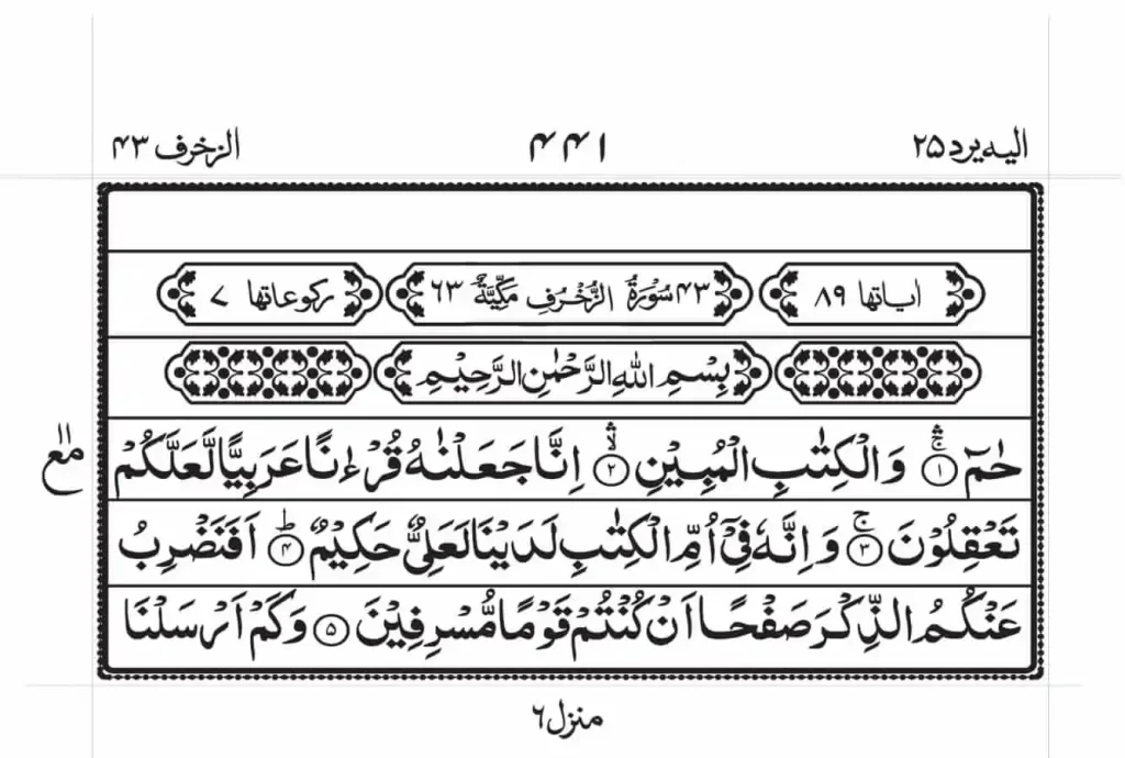 Surah Zukhruf Read Online 1