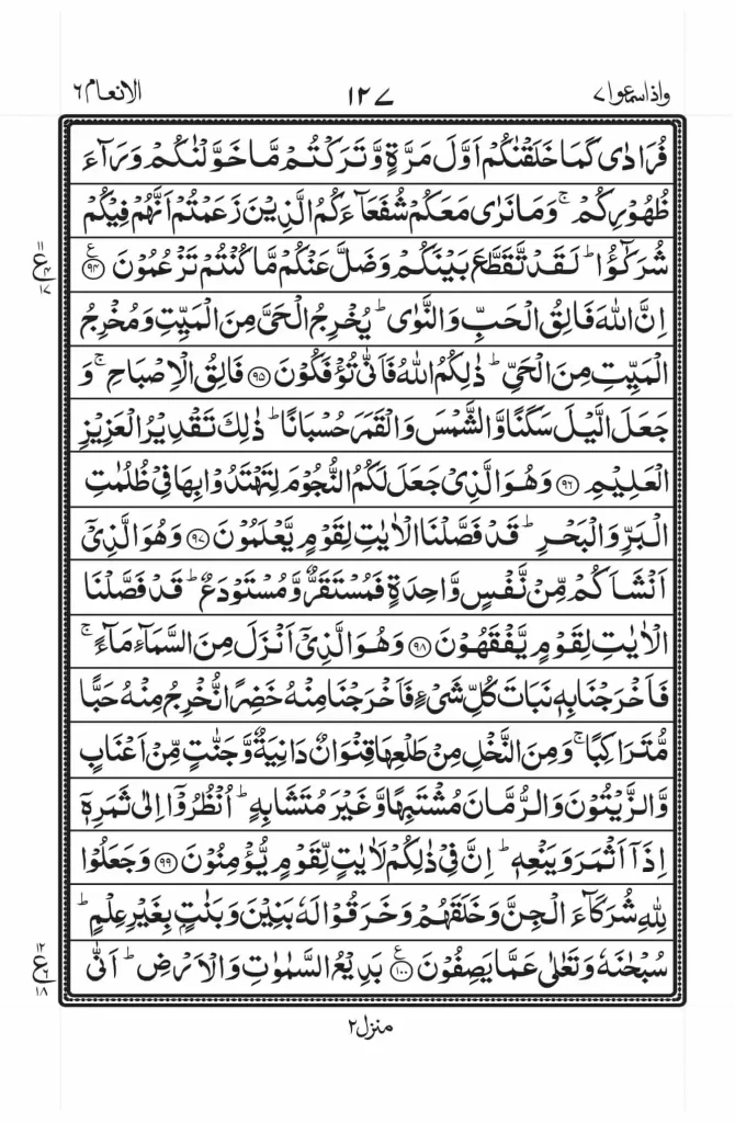 Surah Anam Read Online 12