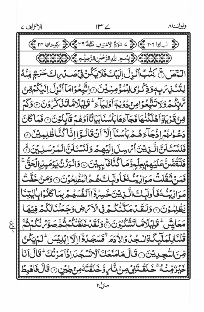 Surah Araf Read Online 1