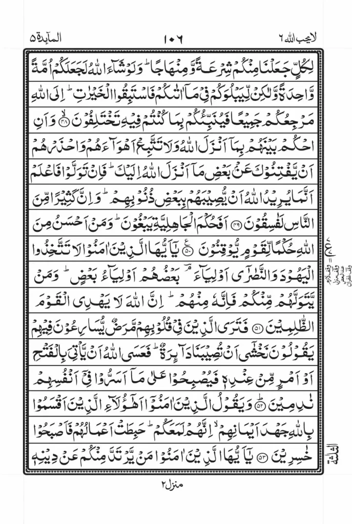 Surah Maidah Read Online 10