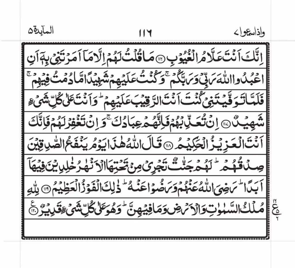 Surah Maidah Read Online 20