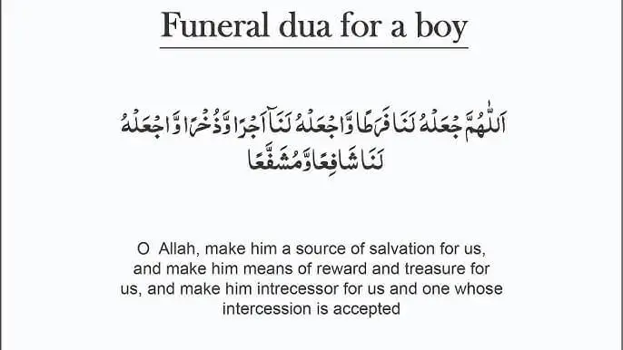 Funeral dua for boy