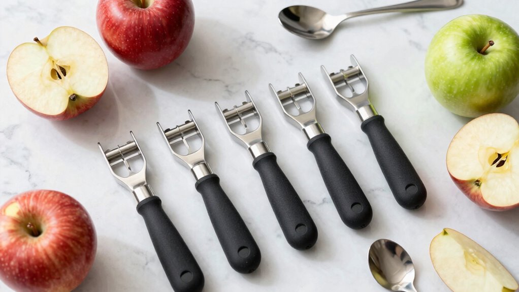 effortless apple coring tools
