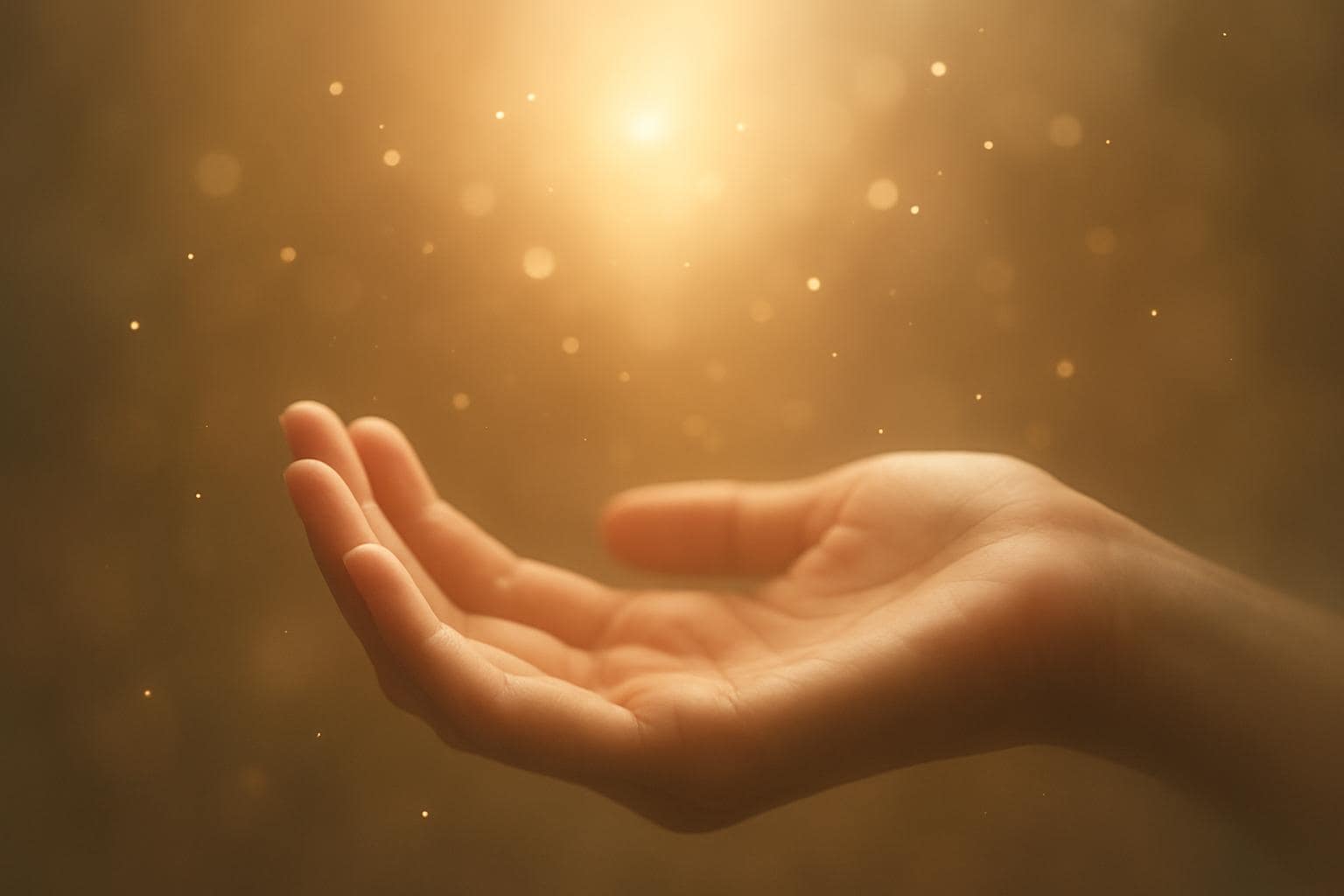 Open hands under warm light symbolizing trust and new opportunity