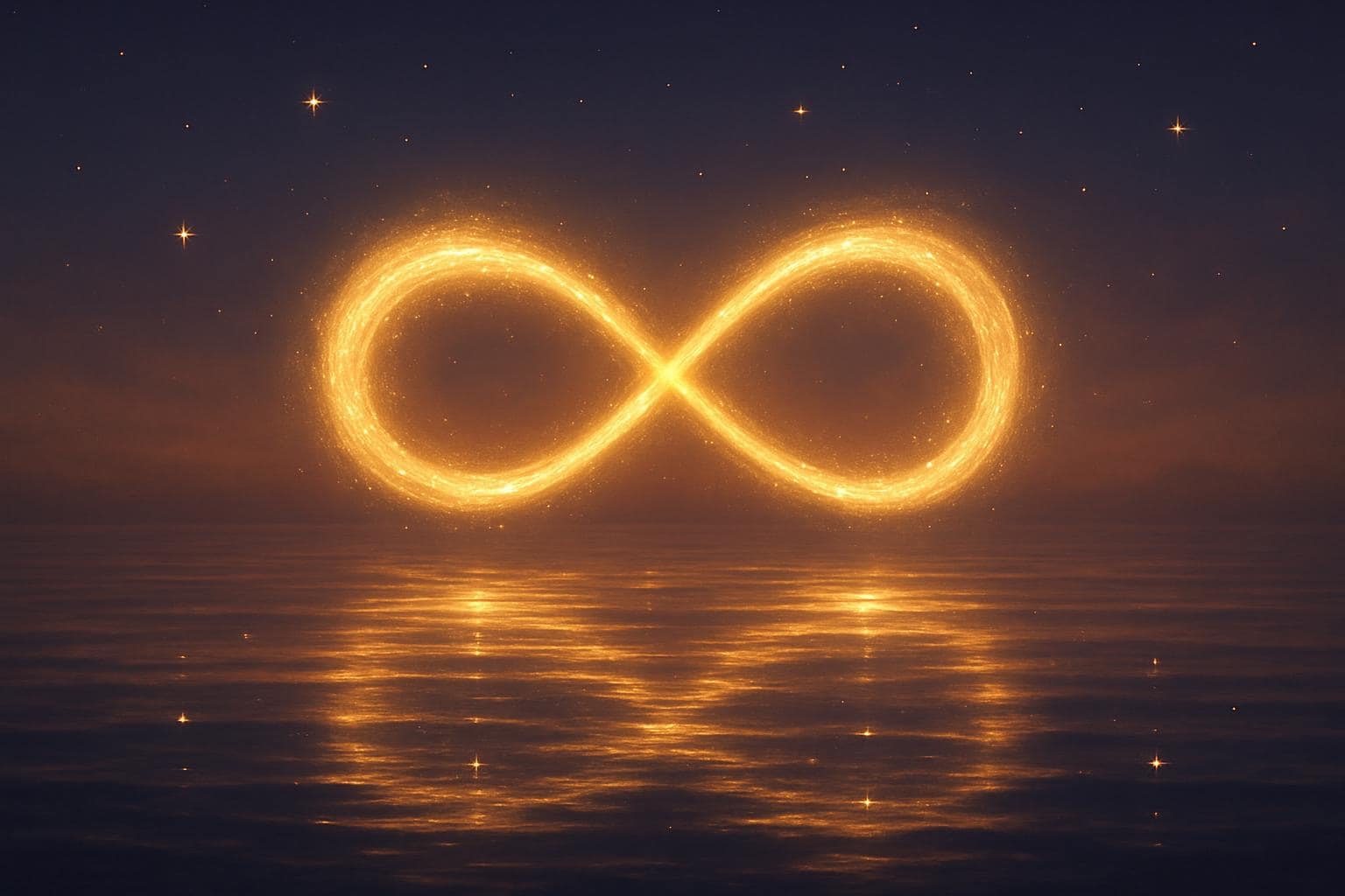 Golden infinity light symbolizing the abundant energy of angel number 89