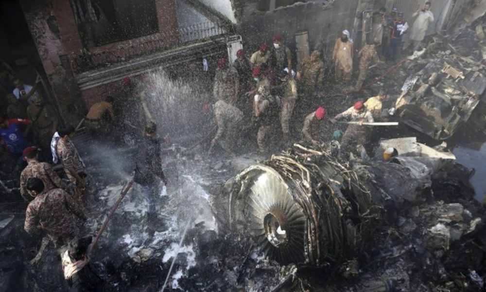 Pakistani airliner carrying 98 people crashes in Karachi, many feared dead