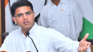 Slogans raised in support of Sachin Pilot 