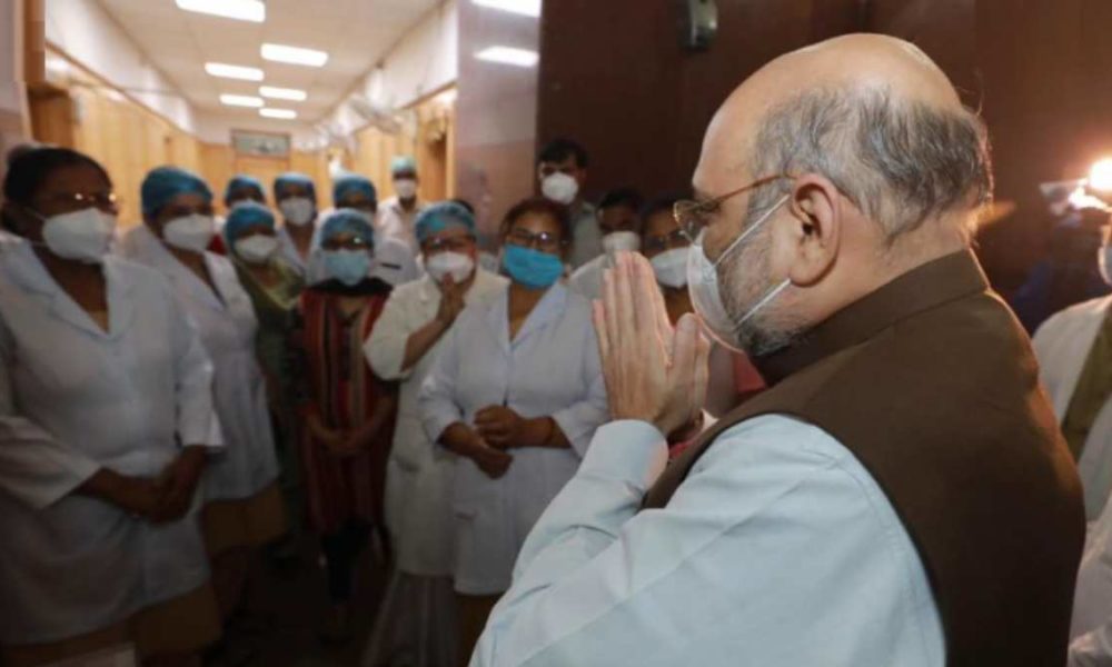 Shah visits Delhi’s LNJP hospital to review Covid preparedness