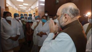 Shah visits Delhi’s LNJP hospital to review Covid preparedness