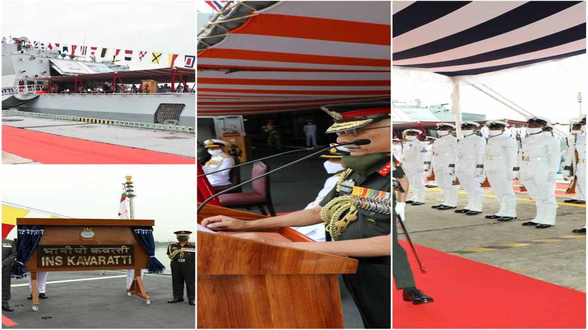 Army Chief commissions INS Kavaratti in Visakhapatnam