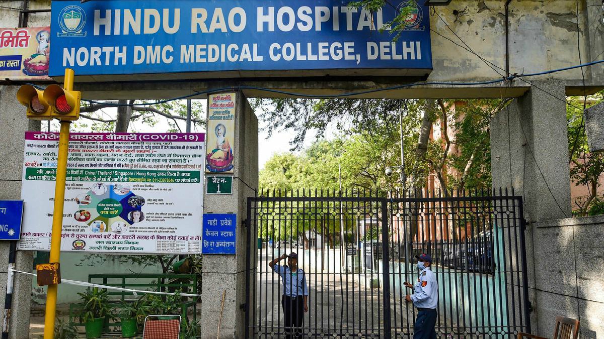 Resident doctors of NDMC, Hindu Rao go on strike