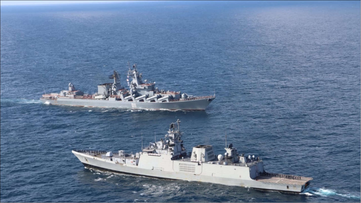 Indian and Russian Navies conduct passage exercise in eastern Indian Ocean Region