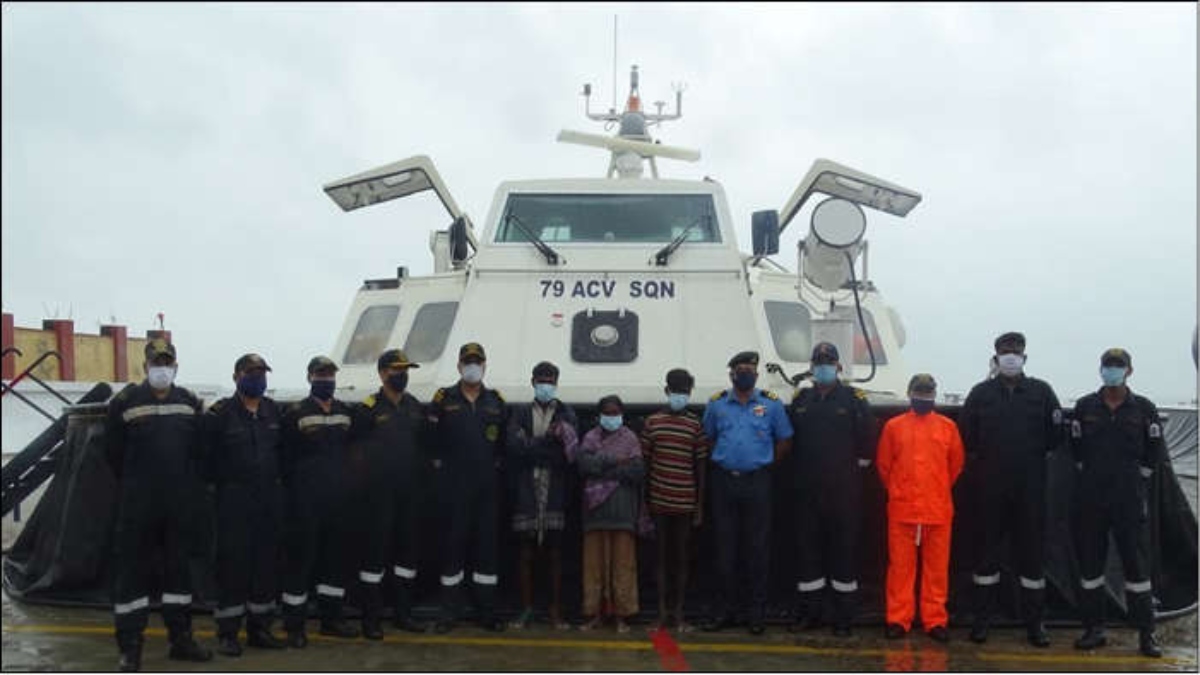 Indian Coast Guard rescues 3 people from Manalli Tivu island