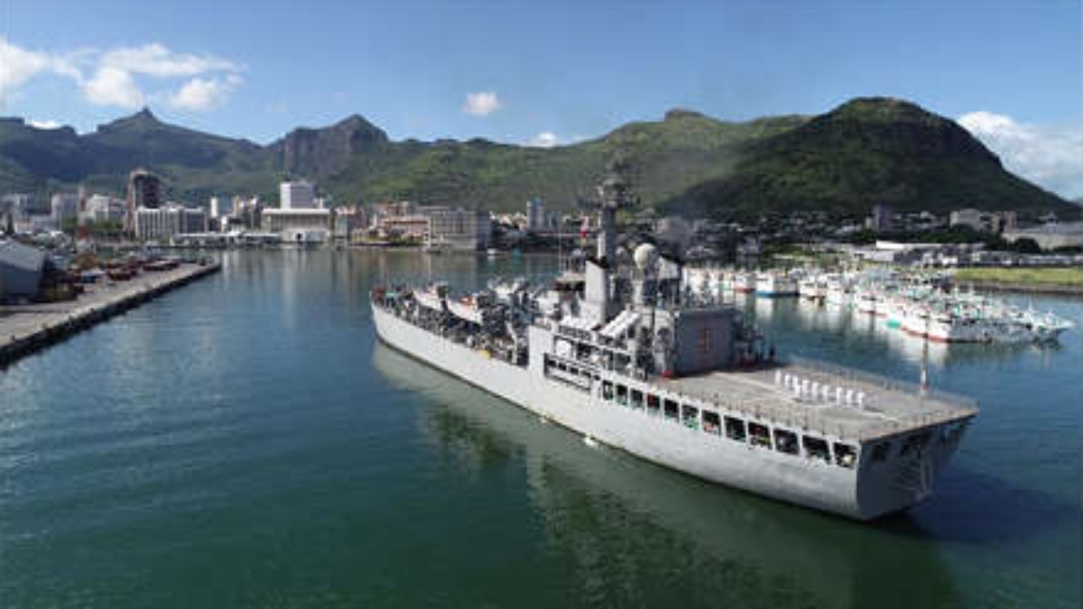 INS Shardul arrives at Port Louis for Mauritius National Day celebrations