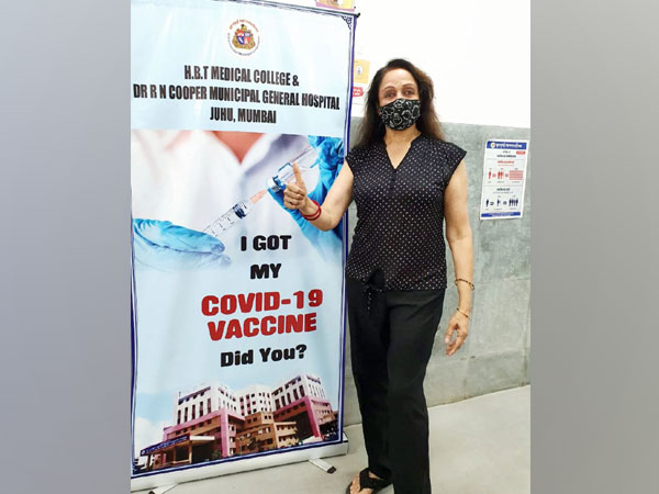 Hema Malini receives COVID-19 vaccine shot in Mumbai