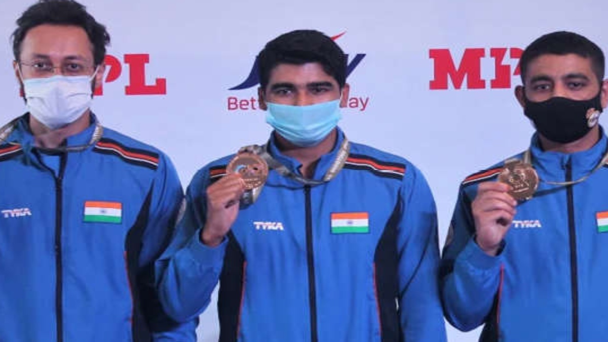 INDIA CLINCH GOLD MEDALS IN MEN’S & WOMEN’S 10M AIR PISTOL TEAM EVENT