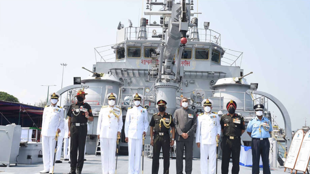 INDIAN NAVAL LANDING CRAFT UTILITY L58 COMMISSIONED AT PORT BLAIR