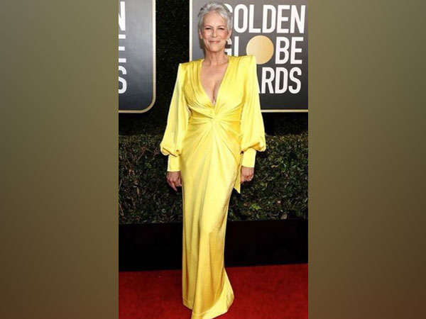 Jamie Lee Curtis stuns in yellow dress at Golden Globes 2021