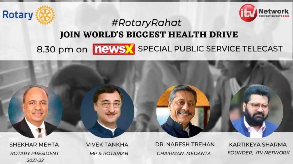 ITV NETWORK COMMITS RS 100 CR TV SPACE FOR ROTARY RAHAT’S HEALTH MISSION