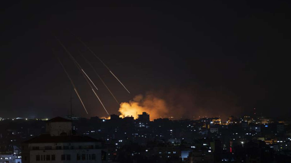 ISRAELI FORCES STRIKE 9 ROCKET LAUNCH SITES THROUGHOUT GAZA