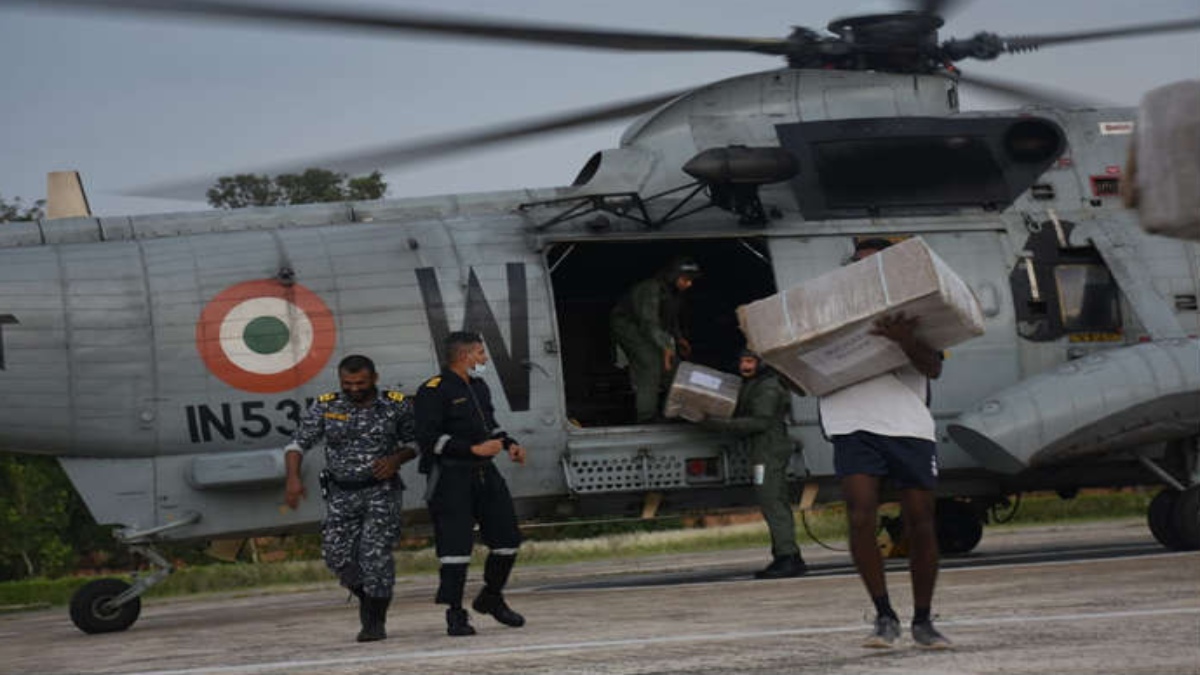 Navy continues relief operations at cyclone-affected areas in Balasore