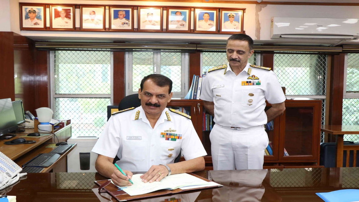 VICE ADMIRAL D.K. TRIPATHI ASSUMES CHARGE AS CHIEF OF PERSONNEL