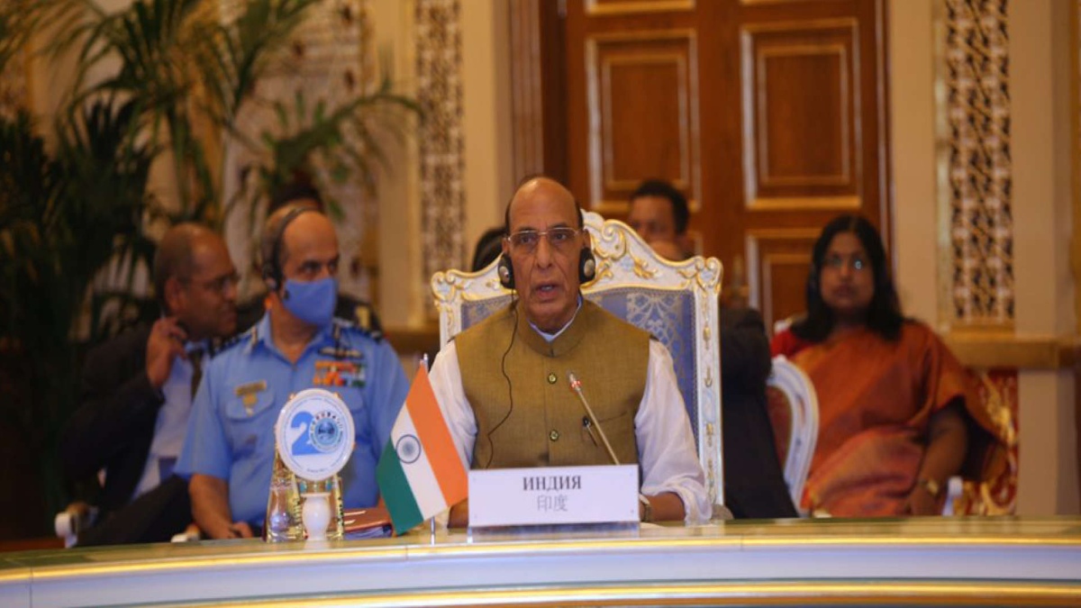 RAJNATH SINGH ADDRESSES SCO DEFENCE MINISTERS’ MEETING IN DUSHANBE ‘