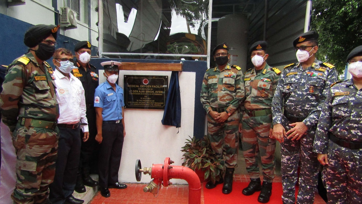 OXYGEN GENERATION FACILITY INAUGURATED AT INHS DHANVANTARI, PORT BLAIR