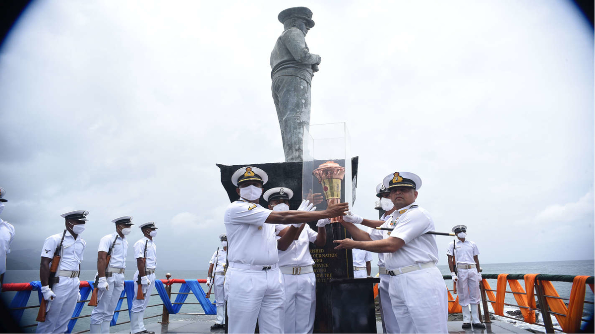 SWARNIM VIJAY VARSH VICTORY FLAME AT CELLULAR JAIL, BOSE ISLAND AND ZERO ISLAND