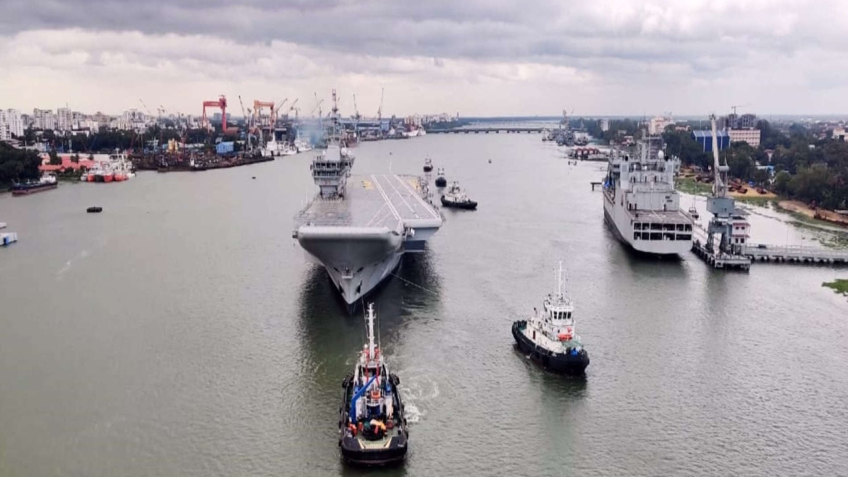 SEA TRIALS OF INDIGENOUS AIRCRAFT CARRIER ‘VIKRANT’ BEGIN