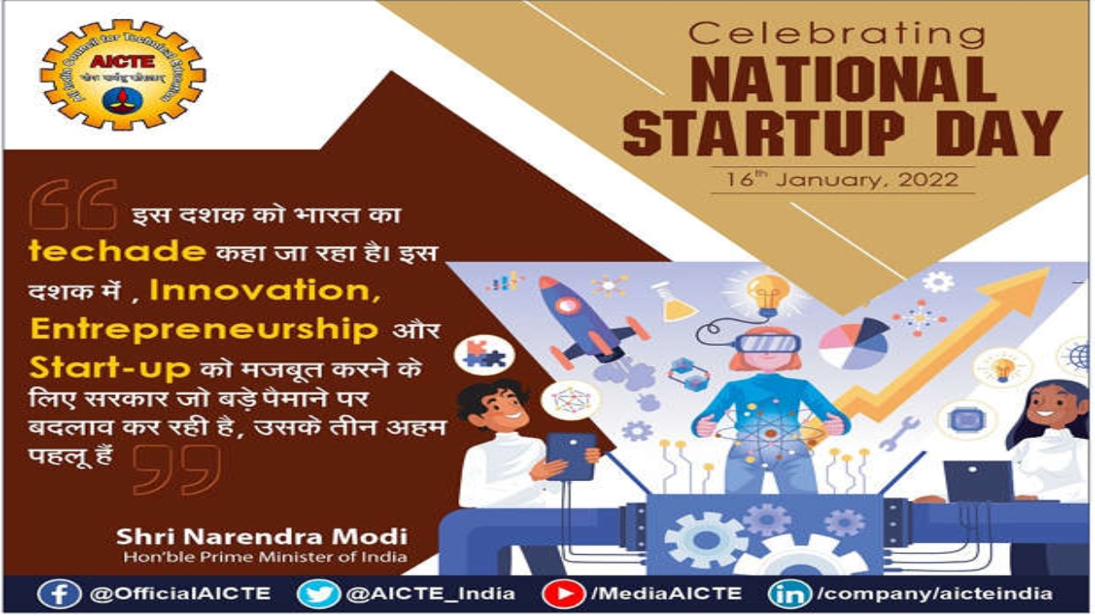 AICTE AND MINISTRY OF EDUCATION’S INNOVATION CELL CELEBRATE NATIONAL START-UP DAY