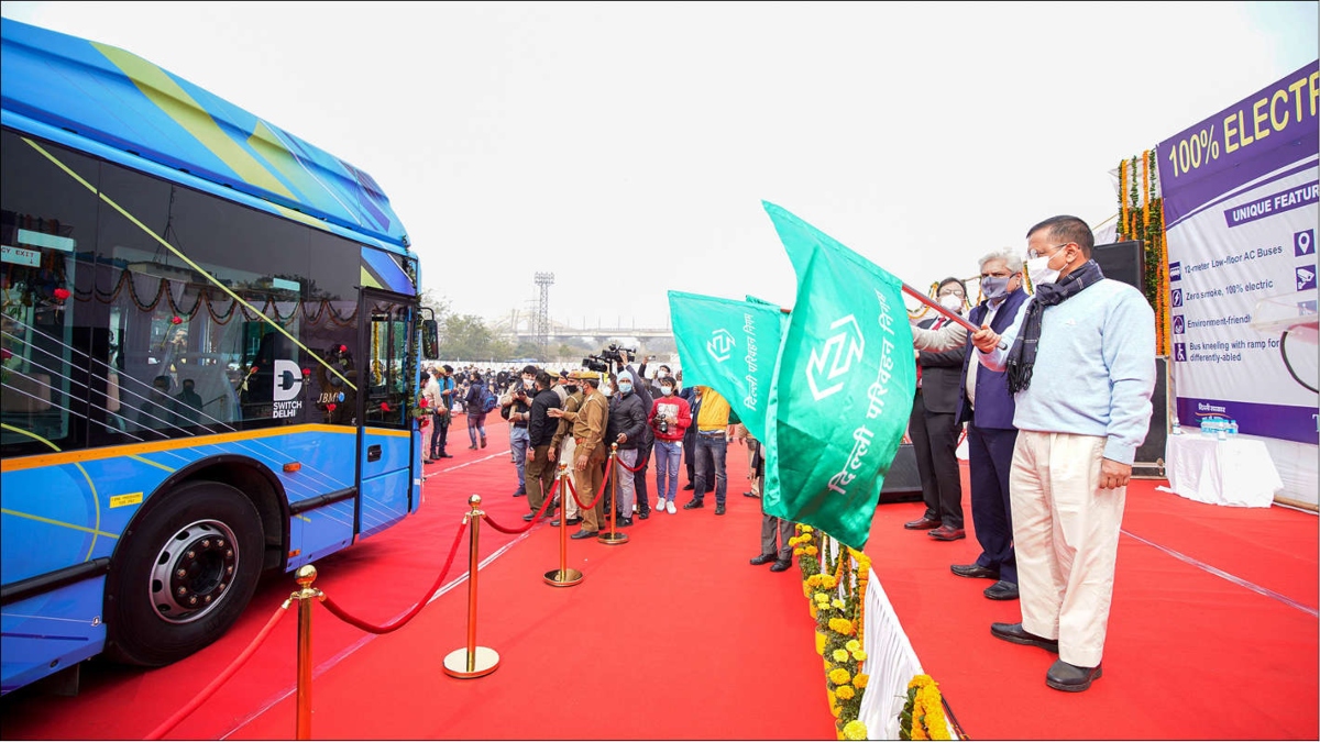 DELHI GOVT LAUNCHES FIRST ELECTRIC BUS, CM CALLS IT ‘IMPORTANT MILESTONE’