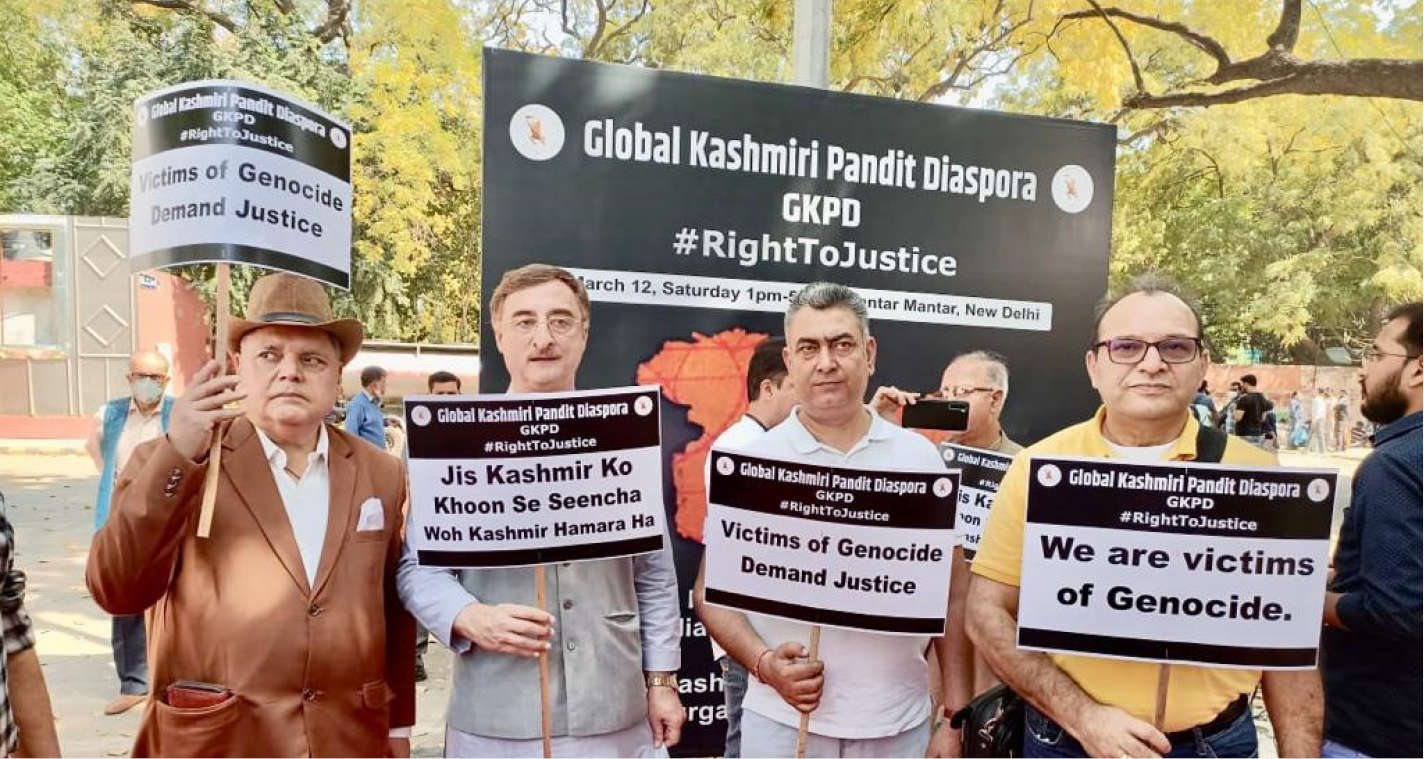 Kashmiri Pandits Seek Justice At Jantar Mantar