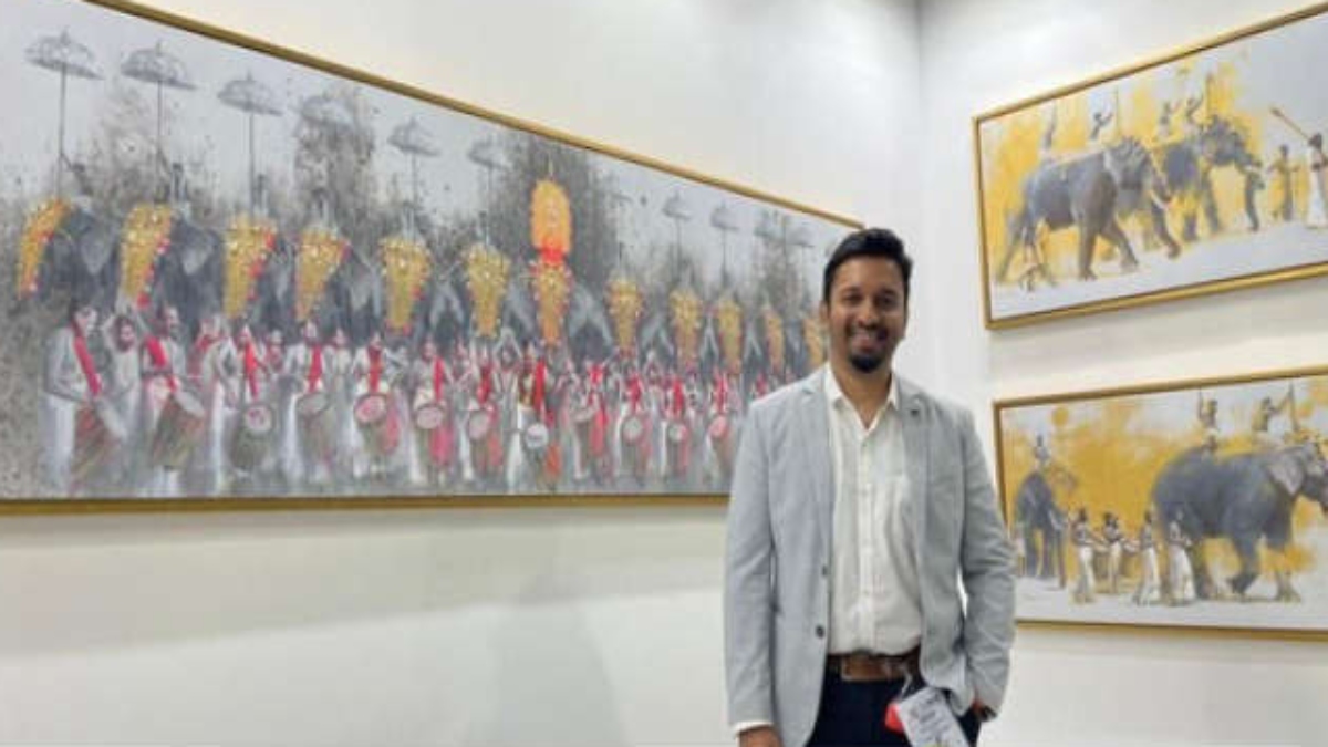 KERALA ARTIST’S WORK ON CULTURAL TRADITIONS ENTHRALLS AUDIENCE