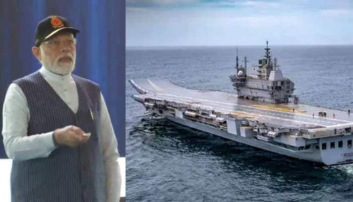 PM Modi shares commissioning of INS Vikrant video, saying “A historic day of India!”