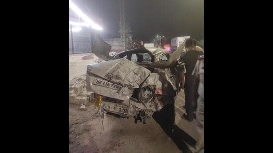 Five family members along with three kids succumb to a road accident in Ludhiana