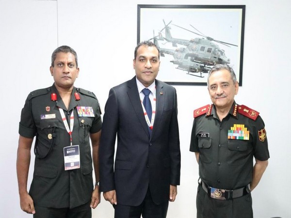 DefExpo: Sri Lankan Defence Minister Tennakoon meets CDS Gen Anil Chauhan