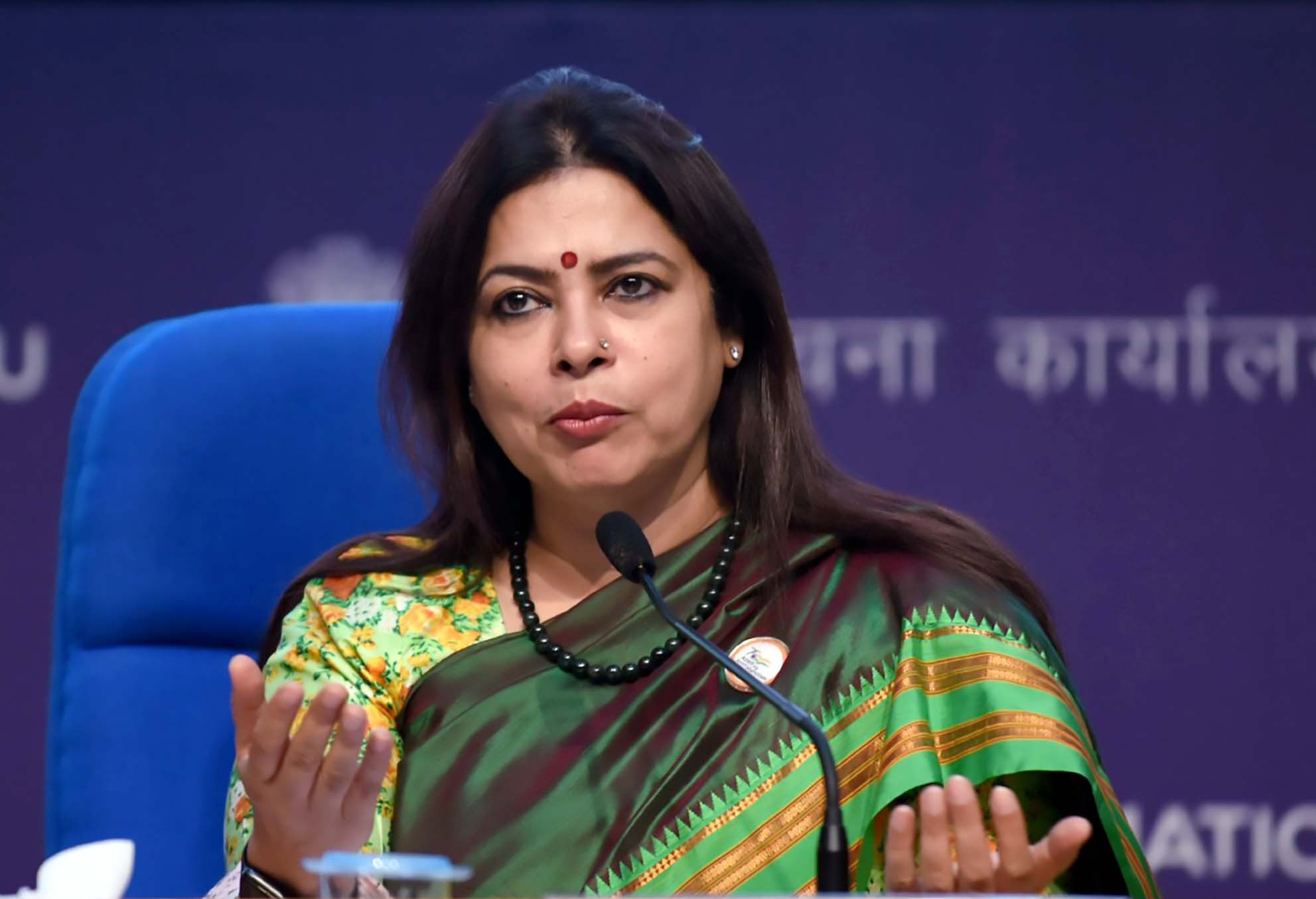 kejriwal responsible for Delhi’s pollution:  Meenakshi Lekhi