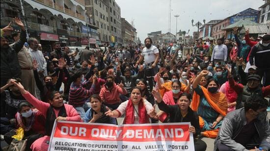 Kashmiri pandit migrant employees calling off their protest