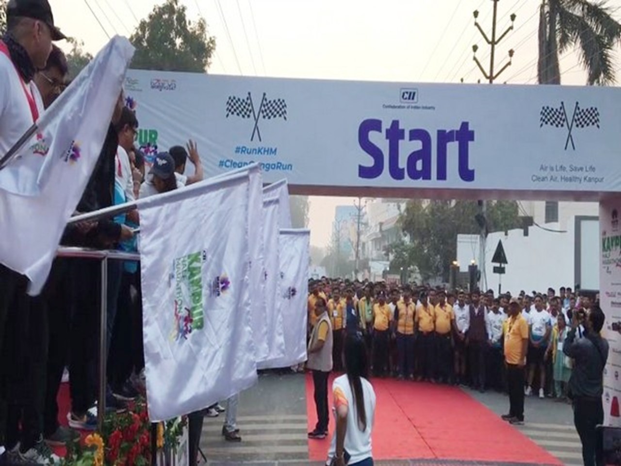 Kanpur stages a half marathon to raise awareness of cleaning up Ganga